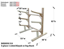 Log Kayak Rack 3-Place 1-Sided Kayak/SUPS Rack Canyon Brown