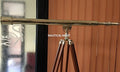 NauticalMart 44" Solid Brass Harbormaster Telescope with Mahogany Tripod Golden
