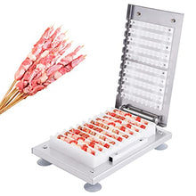 RJYYYDS Stainless Steel Meat Skewer Maker, 10-Hole Barbecue Meat Skewer Maker, Manual Meat Skewer Kitchen Tool Set