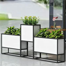 YUHUAWF Garden Bench Simple Partition Planter Box Flower Trough Plant Pot Planter Box with Bench