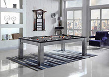 Playcraft Monaco 8' Slate Pool Table with Dining Top Silver