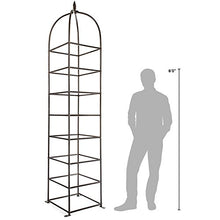 H Potter 8.5 Foot Iron Garden Obelisk Trellis | Heavy-Duty Ornamental Metal Landscape Hardscape for Climbing Plants | Large Handcrafted Vertical Yard Art - Model GAR470L