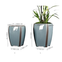 thalo Planter Pots Indoor Potted Ceramic Flower Pots, Simple and Creative Home Flower Pots with Drainage Holes Plant Container Accessories (Size : Medium)