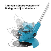 Electric Lawn Mower, Cordless Lawn Mower Brushless Motor Electric Grass Trimmer Adjustable Length Angle Telescopic Pruning Garden Tools Wire Wheel (Color : 1 Battery Set, Size : W) (1 Battery Set