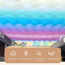 Wave Sheer Ceiling Drape, Sunshade Fabric, Outdoor/Indoor Decorative Canopy Curtain For Beach Wedding, Hotel Lobby, Patio, Commercial Street, Multicolor Optional(Green-A,500x50cm/197x19.7"-30)