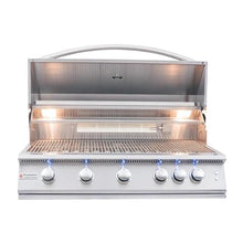 RCS Premier Series 40-Inch 5-Burner Built-In Natural Gas Grill With Rear Infrared Burner & Grill Lights - RJC40AL