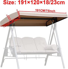 Patio Swing Canopy Replacement Top Cover,Outdoor Waterproof - UV Resistant Oxford Cloth Patio Garden Swing Terrace Canopy Replacement Top Cover,Top Cover for Seat Furniture