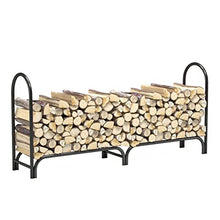 DOIBG Heavy Duty 8Ft/12Ft Outdoor Log Rack Firewood S Holder for Patio Wrought Iron Fire Log Stacker Stand for Indoor and Outdoor Use Durable Wood Pile Rack for Firewood S.
