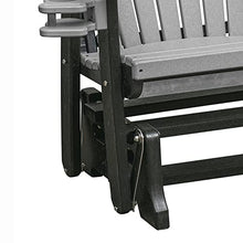 American Furniture Classics Dual Fan Back Glider Light Grey and Black