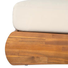 Merax Outdoor Acacia Wood 3-Seater Sofa with All-Weather Cushions
