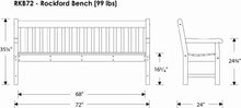 POLYWOOD Rockford 72-Inch Bench, Sand