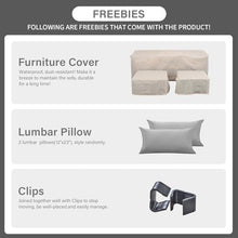 UOPYNE 3 Piece Outdoor Furniture Patio Wicker Sofa Setwith Cushion and Storage Table with Rattan Ottomans, Conversation Sets Patio Furniture Come with Removable Washable Cushion -Light Grey