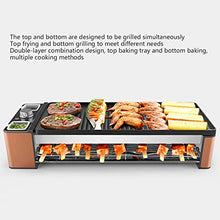 Grill for Eight People, Includes Granite Cooking Stone, Reversible Non-Stick Grilling Surface, and 8 Paddles - Great for Cheese Melting and Indoor Grilling by Get Together/Party (Color : Yellow)
