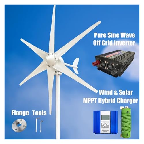 MPPT 3KW 12V 24V 48V Permanent Magnet Wind Turbine Generator Power Kit