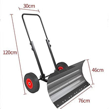 Snow Shovel Double Pole Snow Removal Shovel with Wheel|Heavy-Duty Adjustable Height Handle Snow Plow |Used for Road Snow Cleaning Snow Pusher
