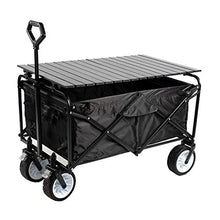 GPDJHRTI Camping cart, Folding Garden Utility Cart with Table