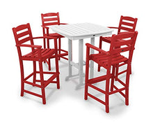 POLYWOOD® La Casa Café Bar Set, Sunset Red/White