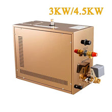 Sauna Steam Generator 3kw Steam Shower Generator Automatic Stainless Steel Steam Generator Household Steaming Sauna Room Steam Bath Machine for Spa Room Digital Controller Sauna Accessories (4.5kw)