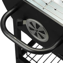 TBLOTYD Outdoor Barrel Smoker BBQ Grill - 4 Air Vents Metal Patio Grill with Mesh Bottom Shelf Upper & Side Shelves for Grilling Tools Perfect for Backyard Barbecues