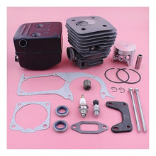 DYHZLBM 58mm Engine Motor Cylinder Piston Ported Kit Fit for 395 395XP Gasket Oil Seal Chainsaw Garden Tool Parts