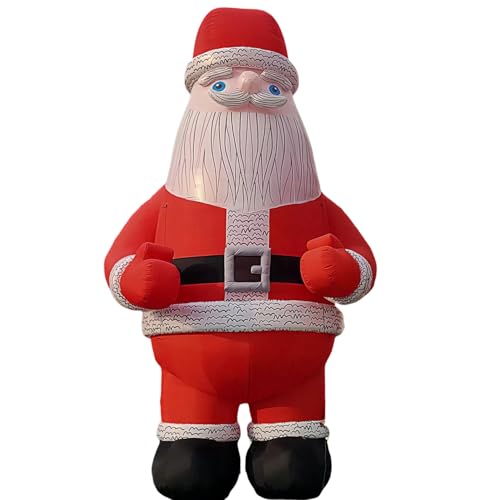 Giant Christmas Inflatable Santa Claus with Gift Bag and Led Lights Blow Up Air Father Xmas New Year Decoration for Outdoor Holiday Event Garden Yard Lawn Party (Red model3, 39ft 12mH)