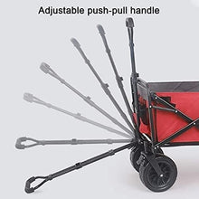 CWENZXDIA Garden Wagon Utility Carts Folding Wagon Multifunctional Foldable Camping Cart 12 Bearing Universal Wheel Trolley Utility Cart(B)