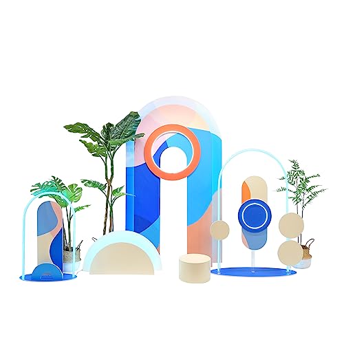 Generic O&M Retail Store Window Display Decoration Visual Merchandising Props Summer Layout Blue