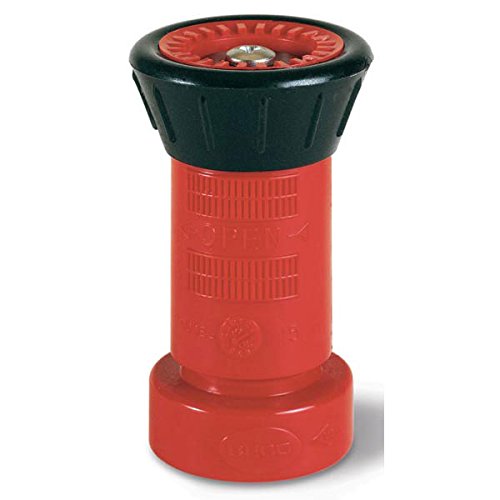 Polycarbonate Fire Hose Nozzle, 1 1/2" NPSH, Fog/Shut-Off, 78 gpm (12 Units)