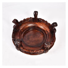 LUYOUBOZHU Vase Stand Retro Chinese Style with Foot Rosewood Base, for Bonsai Teapot Vase Display Stand(Medium)