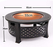 Fire Pit with BBQ Grill Shelf,Outdoor Metal Brazier Square Table Firepit Garden Patio Heater Ice Pit with Waterproof Cover,Outdoor Fire Pits