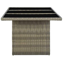 WEMYUFURN Garden Table Brown and Black Bistro Table Coffee Tables for Backyard Pool
