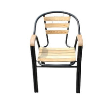 Balcony Table and Chair Set Outdoor Solid Wood Garden Furniture Sets Modern Patio Balcony Wrought Iron Outdoor Furniture Sets Cafe Leisure Table and Chairs Bistro Table Set ( Color : B 2 chairs 1 tabl