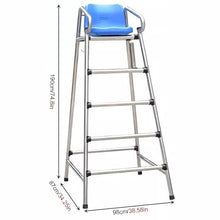 YHdtUO Lifeguard Chairs,304 Stainless Steel Observation Ladder Stool, Heavy-Duty Swimming Pool Lifeguard Chair, 330Kg Capacity Referee Lookout Stool, Durable Outdoor,Silver-High 190cm