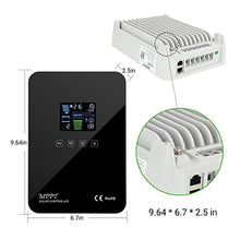 POEMYSIR Series Self-Cooling 60A 40A MPPT Solar Charge Controller for 12V 24V Batteries and Li-ion Batteries Beautiful Design - Solar Controller(MPPT 40A(EM2440))