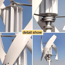 YHYWJHY 3KW 5KW Vertical Axis Wind Turbine Household Wind Turbine Generator Kit Low Speed Low Noise with 3 Blades Low Starting Speed for Home(5KW Hybrid Control,48V)