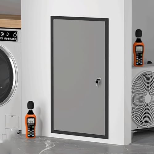 Jievmrs 30x30 22x30 24x60 24x24 36x36 30x21 18x24 Access Door, Aluminum Access Panel Hinged Inspection Door, Attic/Factories/Hotels HVAC Service Door(Gray,70x150cm(28x59in))