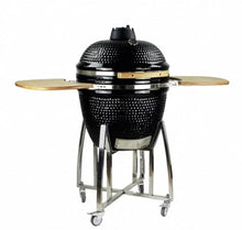 JOSOGO 23.5 Inch Ceramic BBQ Smoker Grill, Home & Commercial Smoker Oven, Indoor Outdoor High Temp Barbecue(Black)
