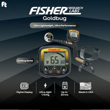 Fisher Labs Gold Bug Metal Detector, Black (GOLDBUG) – Lightweight, Ergonomic Design with LCD Display, Pinpoint, Ground Balance, and 2 Search Modes for Gold Nugget Prospecting