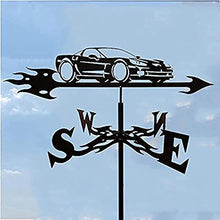Stainless Steel Weather Vane Yard Roof Outdoor Metal Weathervane Cupolas Durable Scene Decor Used in Gardens and Courtyards Wind Vane (Cement Truck) (Car)