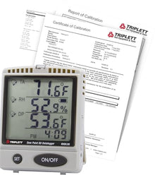 Triplett RHDL95 Temperature/Humidity/Dew Point Indoor Air Quality Monitor with SD Card Datalogger and Certificate of Traceability to NIST