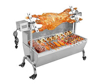 T 20W Stainless Steel Electric Roast Whole Lamb Barbecue Oven,Barbecue Stove Barbecue Grill Barbecue Tool Sets (110V/60HZ, 89# Stove with Wind-Proof Plate)