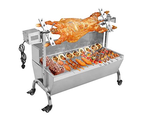 T 20W Stainless Steel Electric Roast Whole Lamb Barbecue Oven,Barbecue Stove Barbecue Grill Barbecue Tool Sets (220V/50HZ, 118# Stove)