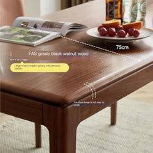 Coffee Table Solid Wood Dining Table Modern Light Luxury Black Walnut Small Family Kitchen Tables