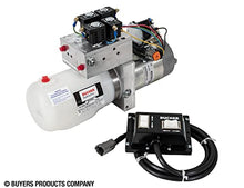 Buyers Products PU3593 Hydraulic Power Unit (Power Unit,Hydraulic 12V Dc,Snow Plow), Black