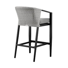Armen Living Aileen Modern Patio Counter Chair Bar Stool Black