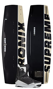 Ronix Wakeboard Package 141 - Supreme Wakeboard w/ Supreme Boa Boot - 8-9 Black