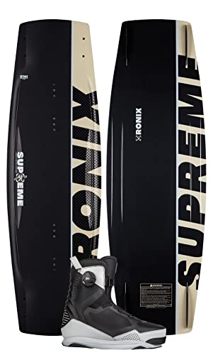 Ronix Wakeboard Package 145 - Supreme Wakeboard w/ Supreme Boa Boot - 10 Black