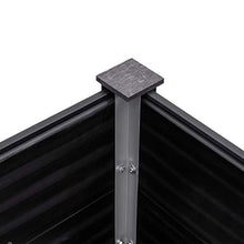 Garden Raised Bed WPC 78.7"x39.4"x35.8" Gray & Self-Watering Ceramic Flower Pot White/Black/Other