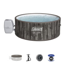 Coleman SaluSpa Sicily AirJet Hot Tub with 180 Jets & 6 Bestway Non-Slip Seats Gray