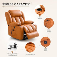 HTERWQEA Overstuffed Power Lift Recliner Chair with Massage & Heat